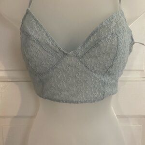 Free People Lace Bralette in Light Blue